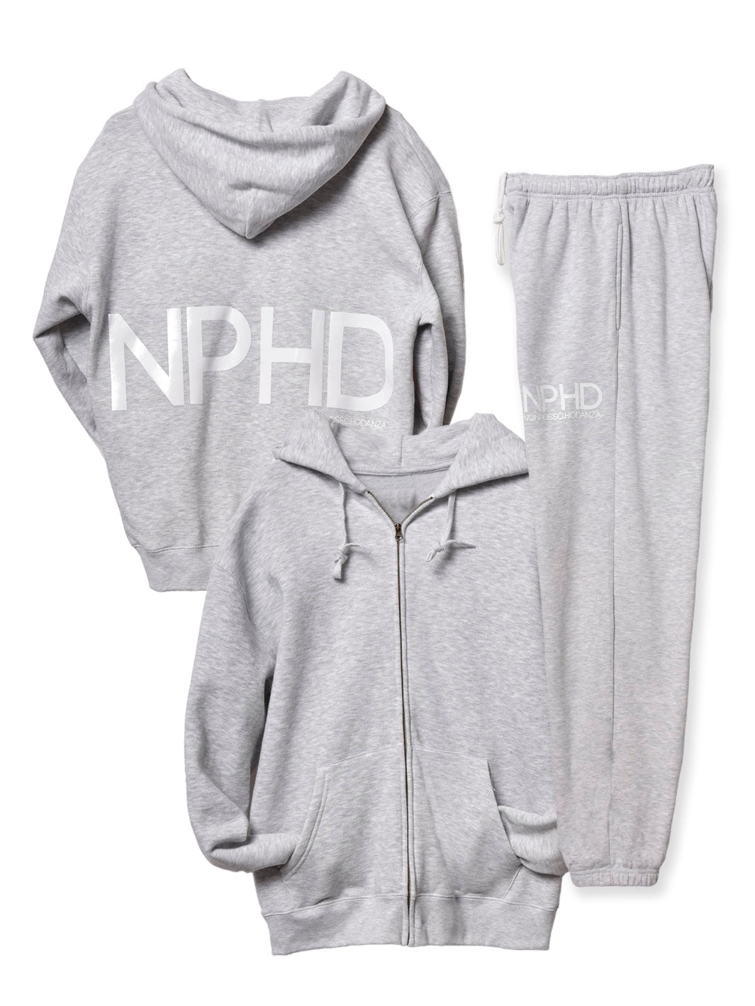 NPHD Grey melange Logo white Personalizzabile