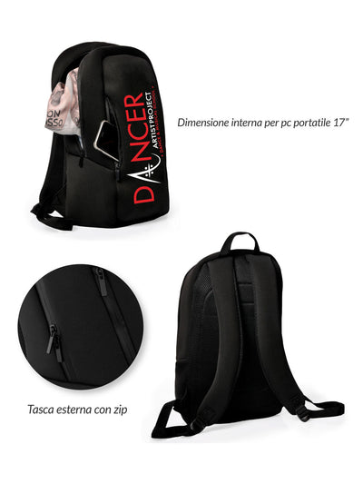 ARTIST PROJECT • ZAINO SCUBA STREET CHIC PERSONALIZZABILE - DANCER - Non Posso, Ho Danza.