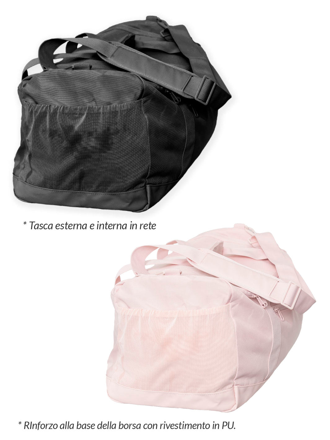 BAG BALLERINA BLACK & pink (DIMENSIONE SMALL)• LOGO STUDIO - Non Posso, Ho Danza.