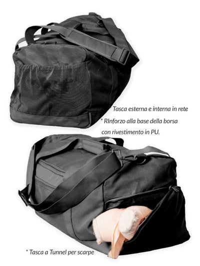 BDM • BAG CLASSICI SCHOOL SMALL SIZE - NERO & SOFT ROSE - Non Posso, Ho Danza.