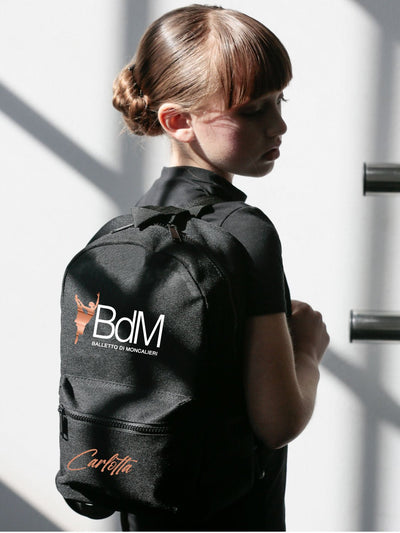 BDM • MINI ZAINO PERSONALIZZABILE - NERO & SOFT ROSE - Non Posso, Ho Danza.