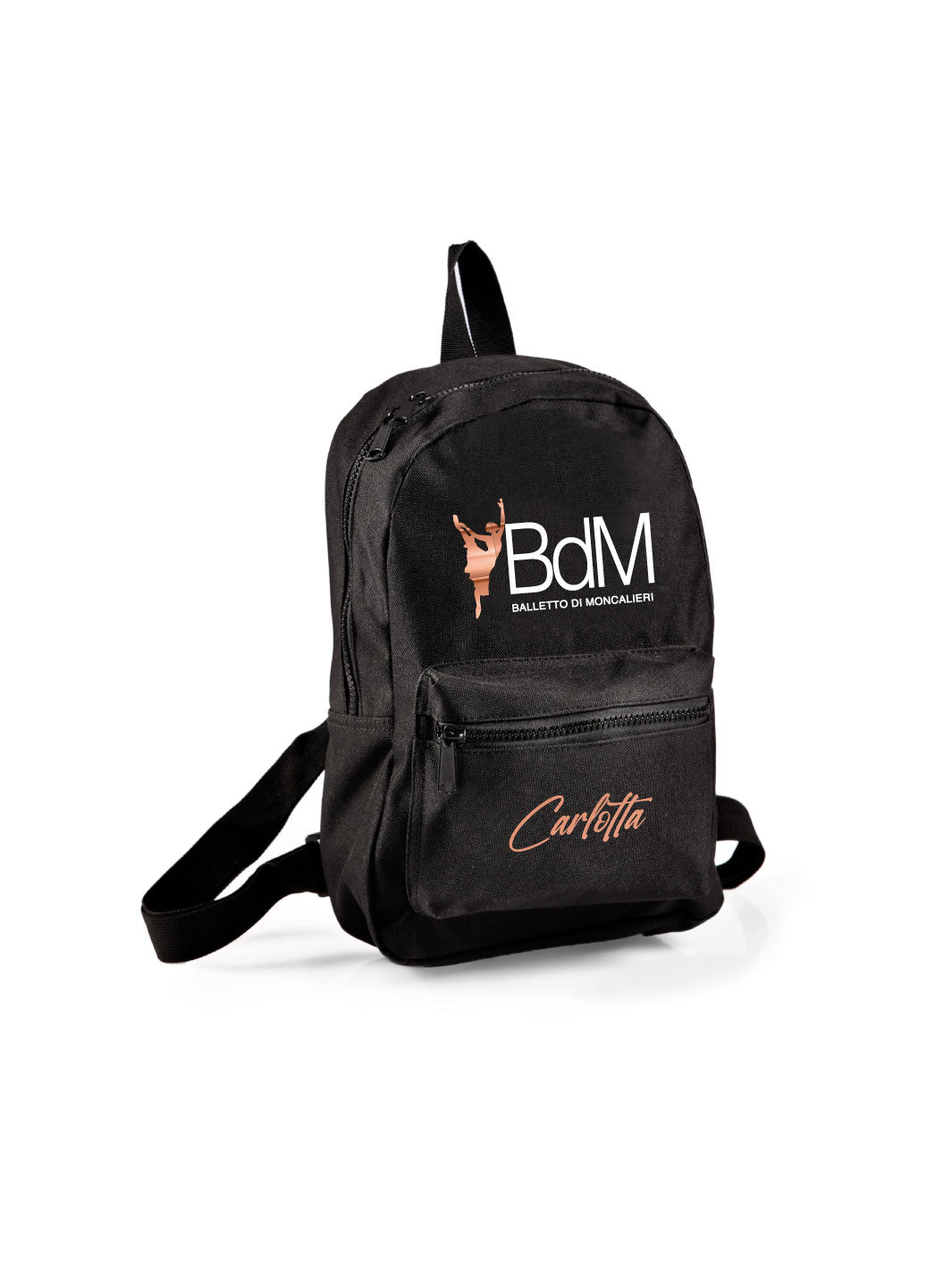 BDM • MINI ZAINO PERSONALIZZABILE - NERO & SOFT ROSE - Non Posso, Ho Danza.