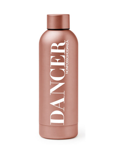 BORRACCIA TERMICA "DANCER" PERSONALIZZABILE - COLORE ORO/ROSA - Non Posso, Ho Danza.