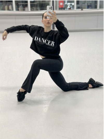 COMPLETO FELPA CROP & Flared Leggings - Non Posso, Ho Danza.