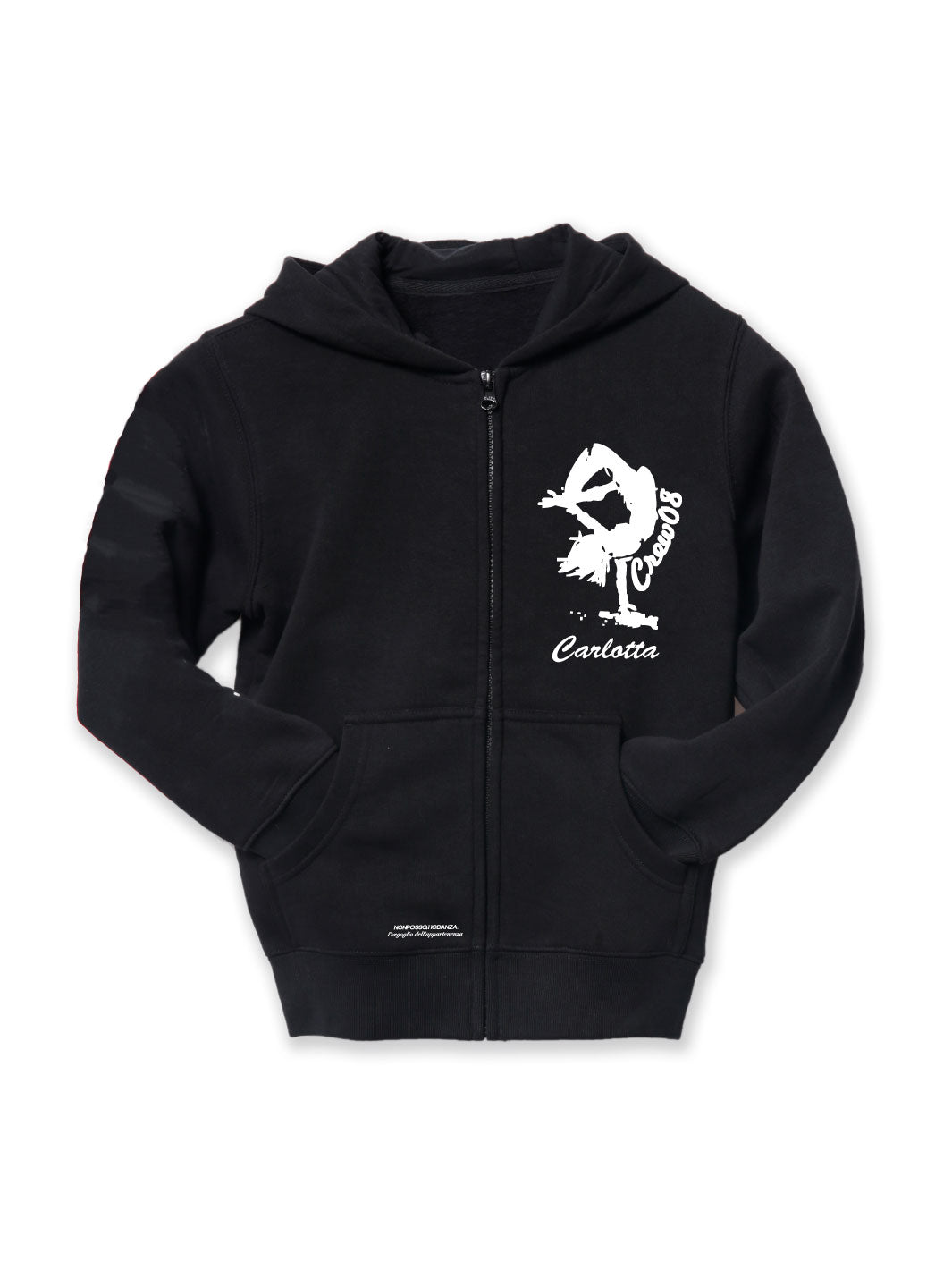 CREW 08 • FELPA ZIP SCUOLA KID DA 5/6 A 9/11 ANNI - Non Posso, Ho Danza.