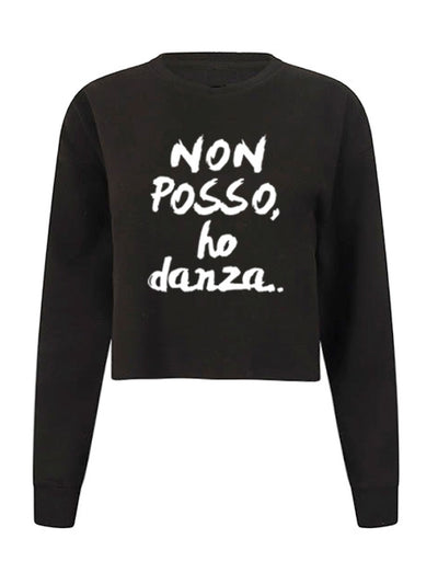 FELPA CROP ICONIC - LOGO NON POSSO HO DANZA