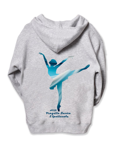 DANZA & SPETTACOLO • FELPA ZIP KID DA 5/6 A 9/11 ANNI - Non Posso, Ho Danza.