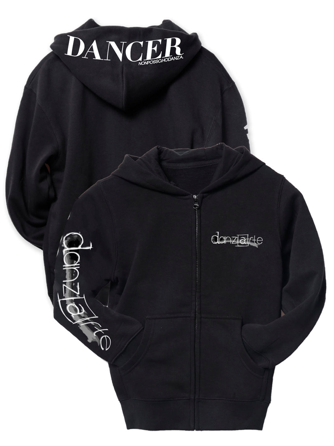 DANZARTE • ZIP SCHOOL KID LOGO GREY - Non Posso, Ho Danza.