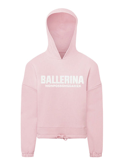 FELPA CROP LACCI LIGHT ROSE - BALLERINA Girl - Non Posso, Ho Danza.