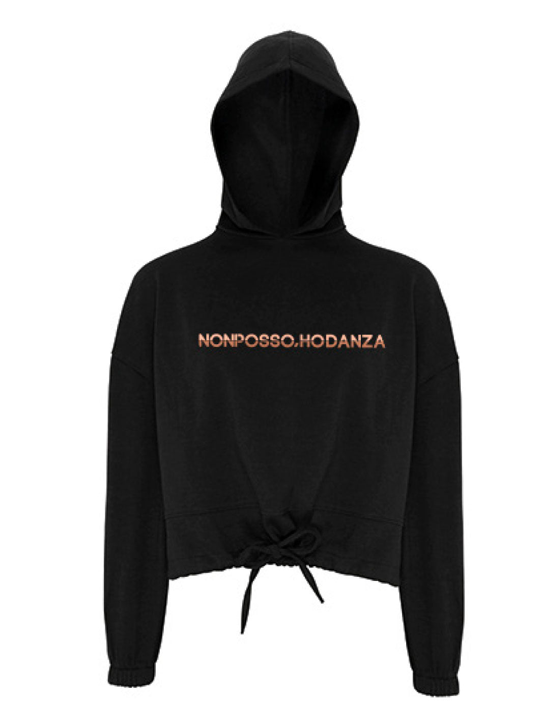 FELPA CROPPED OVERSIZE - BLACK - Non Posso, Ho Danza.
