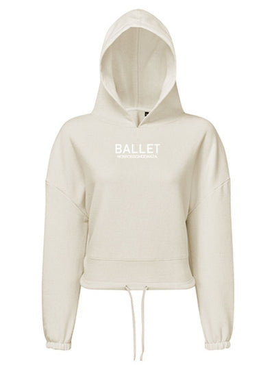 FELPA CROPPED OVERSIZE - NATURAL - Non Posso, Ho Danza.