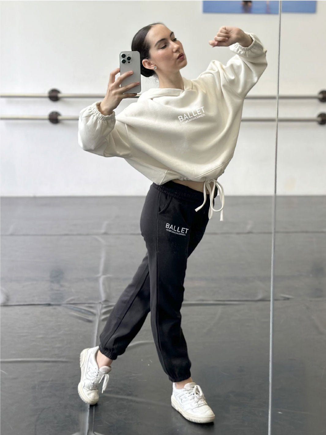 FELPA CROPPED OVERSIZE - NATURAL - Non Posso, Ho Danza.