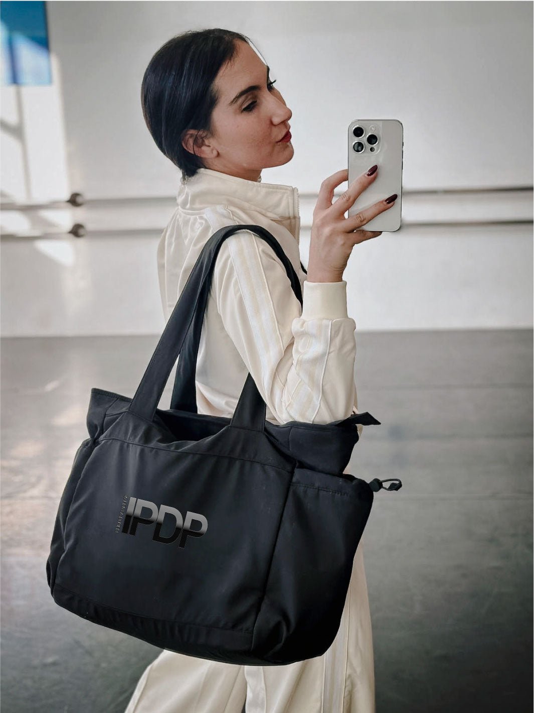 IPDP • Maxi tote bag, Black & Soft Pink - Non Posso, Ho Danza.
