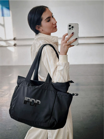 IPDP • Maxi tote bag, Black & Soft Pink - Non Posso, Ho Danza.