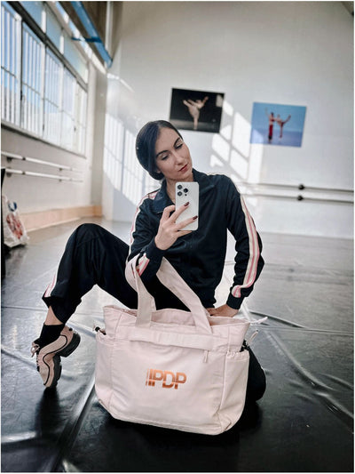 IPDP • Maxi tote bag, Black & Soft Pink - Non Posso, Ho Danza.