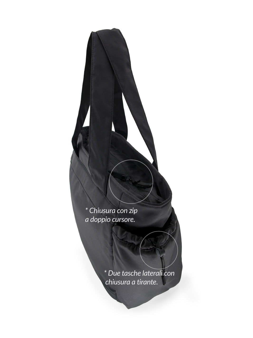IPDP • Maxi tote bag, Black & Soft Pink - Non Posso, Ho Danza.