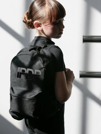 IPDP • MINI ZAINO SCHOOL PERSONALIZZABILE - BLACK & SOFT ROSE - Non Posso, Ho Danza.
