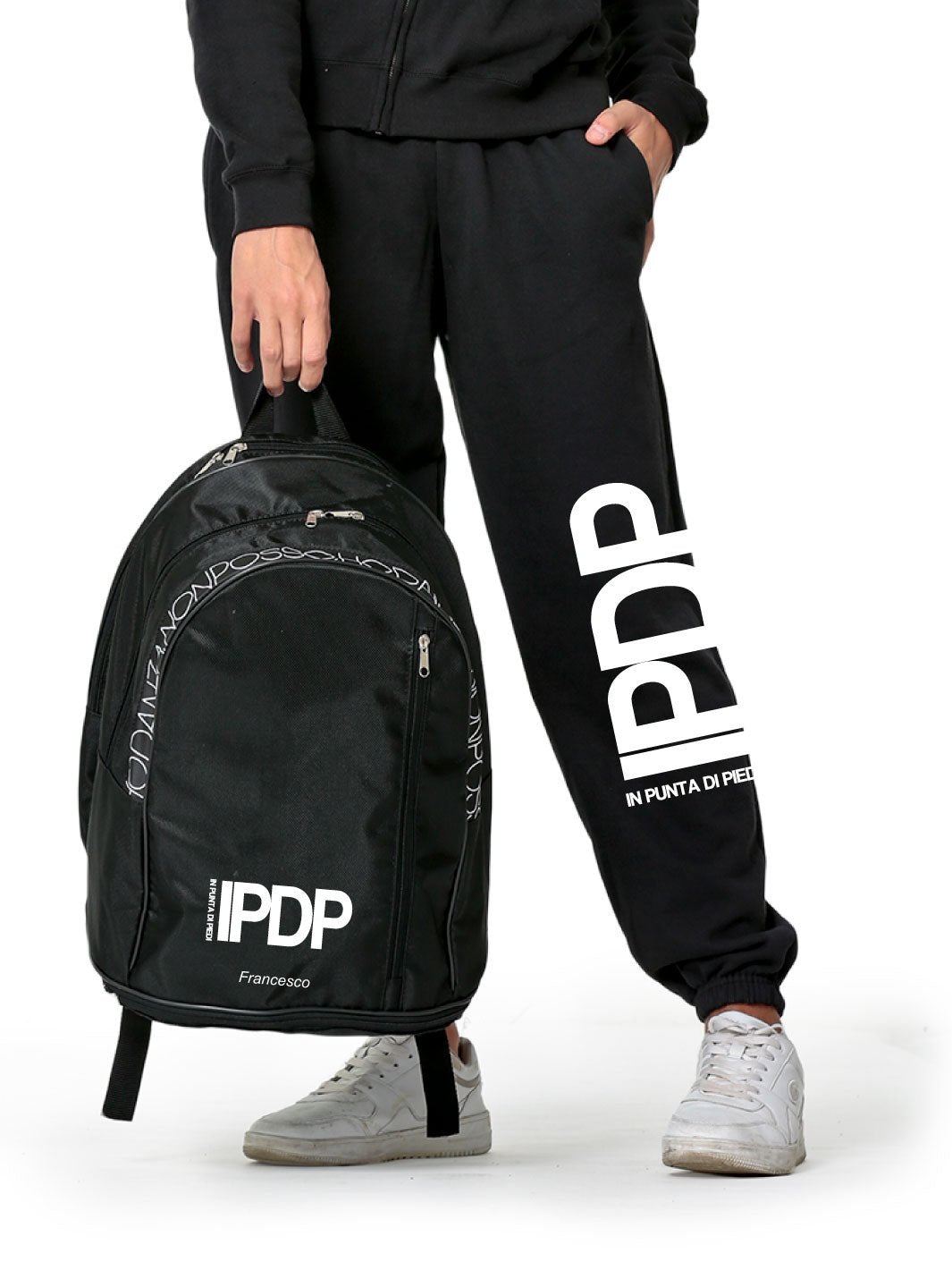 IPDP • PANTALONE SCUOLA - LOGO WHITE - Non Posso, Ho Danza.