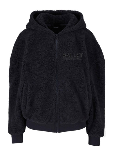 JACKET Fashion Sherpa Zip Hoody - BLACK - Non Posso, Ho Danza.