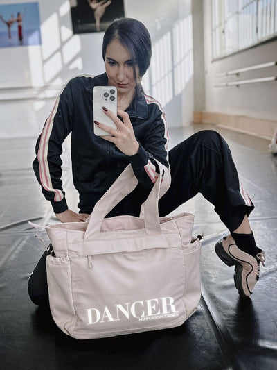 MAXI TOTE BAG PUFFY MULTITASKING - PINK/DANCER PERSONALIZZABILE - Non Posso, Ho Danza.