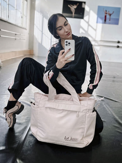 MAXI TOTE BAG PUFFY MULTITASKING - PINK/LaClasse PERSONALIZZABILE - Non Posso, Ho Danza.