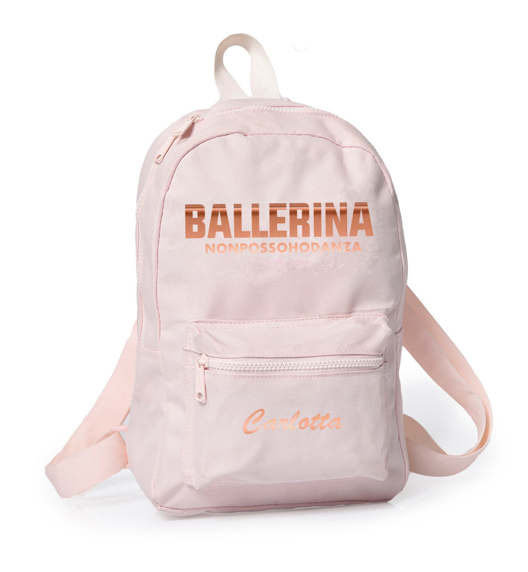 Mini zainetto BALLERINA PINK PERSONALIZZABILE