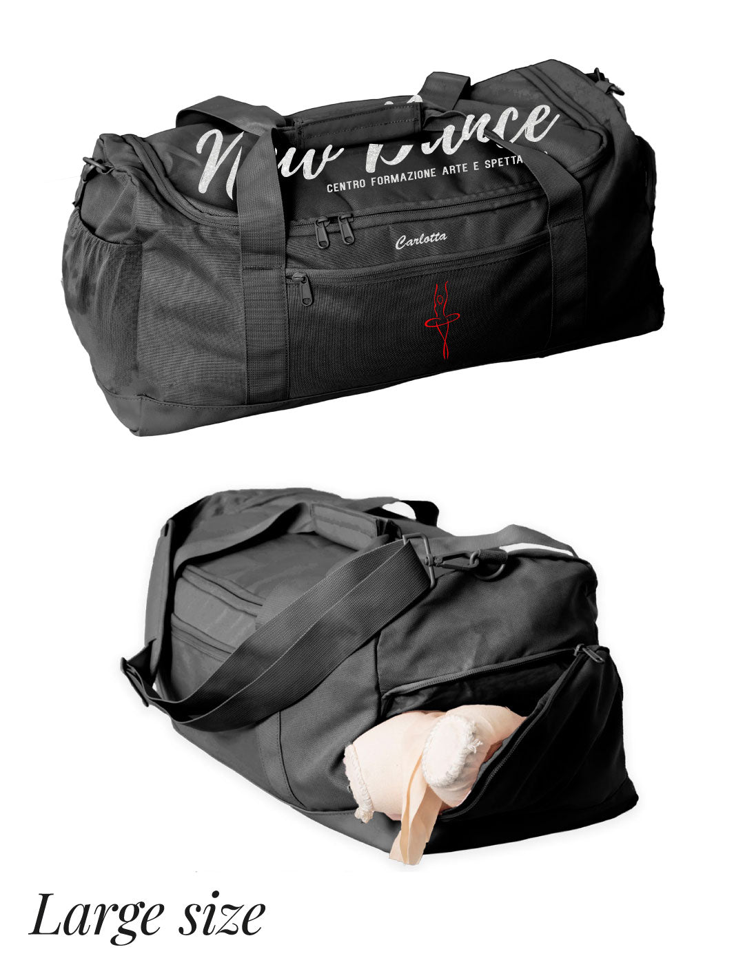NEW DANCE • BAG CLASSIC SCHOOL - LARGE SIZE - PERSONALIZZABILE - Non Posso, Ho Danza.