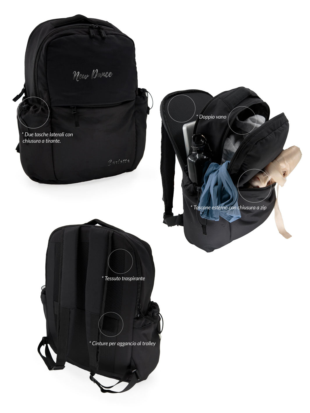 NEW DANCE • ZAINO MULTISKATING - PERSONALIZZABILE - Non Posso, Ho Danza.