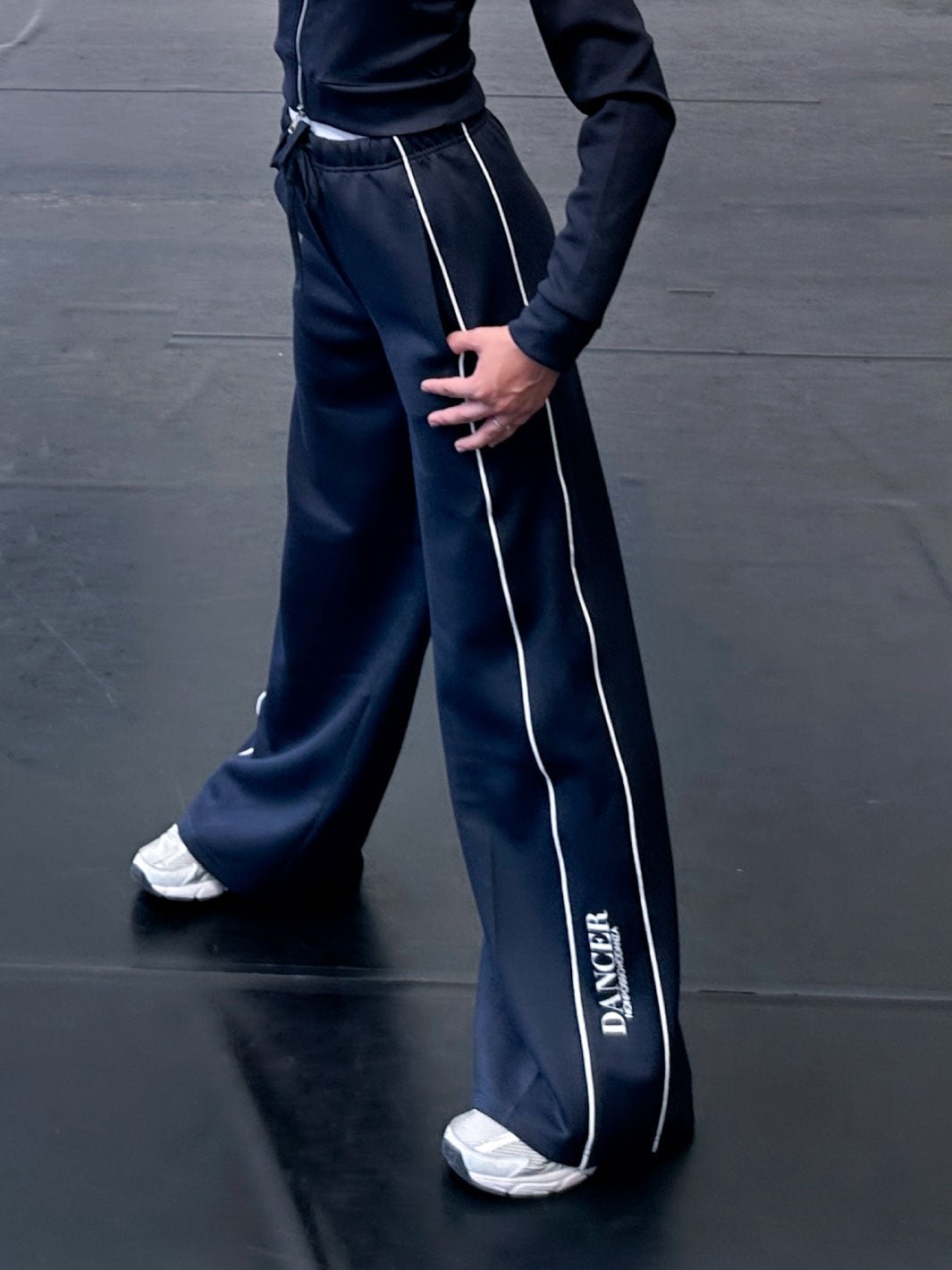 PANT WIDE LEG MICRO SCUBA BLUE CLASSIC • NEW IN 2026 - Non Posso, Ho Danza.