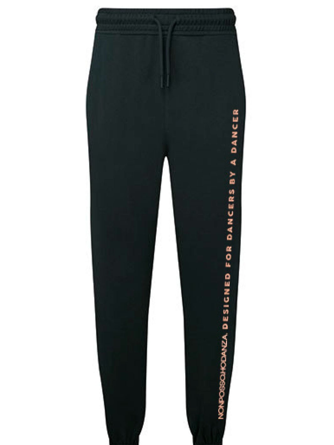 PANTALONE FELPA REGULAR LOGO ORO/ROSA - BLACK - Non Posso, Ho Danza.