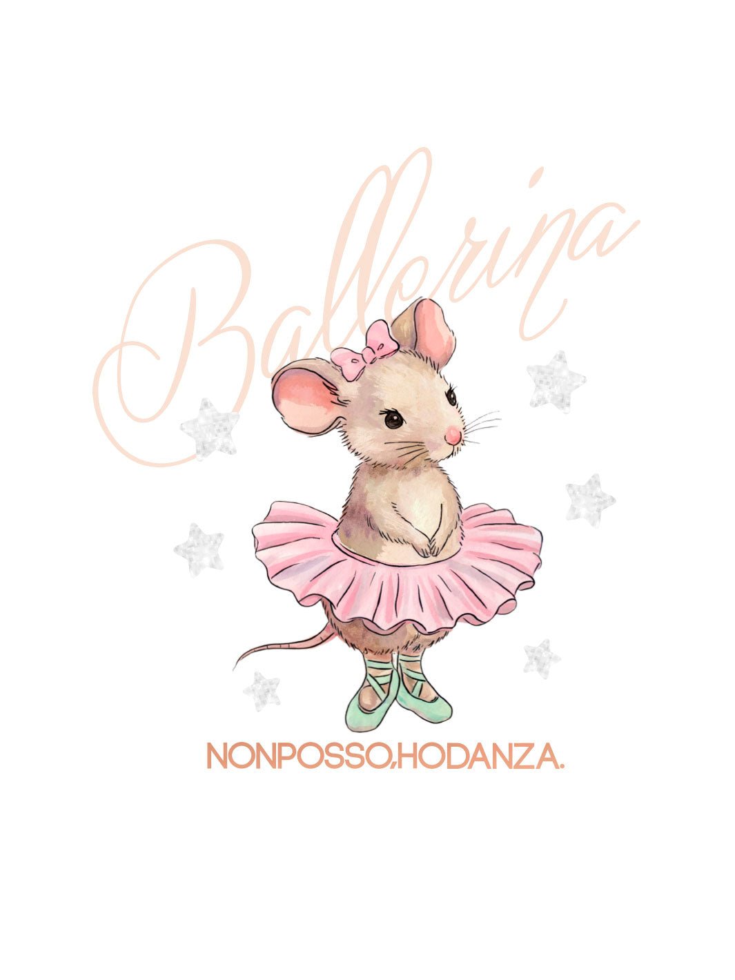 petites souris FELPA BAMBINA GRIGIO MELANGE CHIARO - Non Posso, Ho Danza.