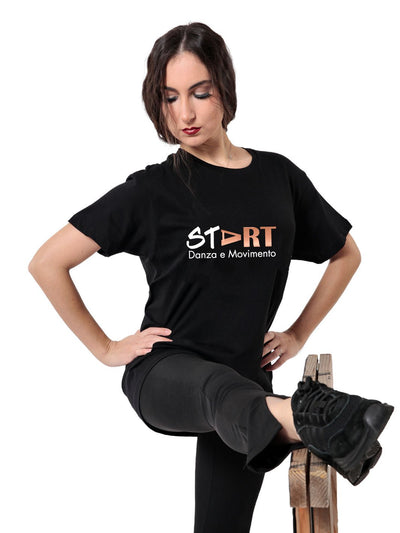 START • T - SHIRT UNISEX - BLACK & SOFT ROSE - Non Posso, Ho Danza.