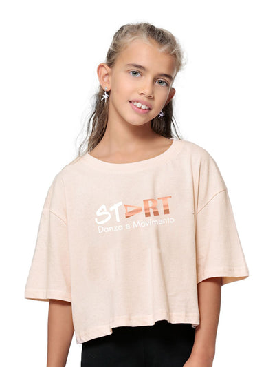 START • TEE SHORT KID - black, soft rose - Non Posso, Ho Danza.
