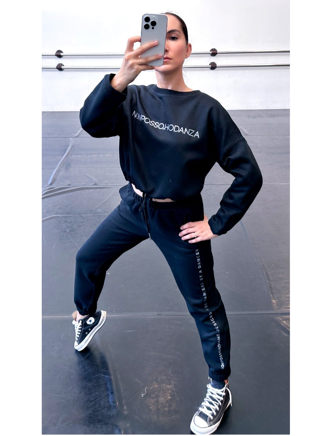 TUTA COMPLETA CROP LACCI BLACK PERSONALIZZABILE • NEW IN 2026 - Non Posso, Ho Danza.