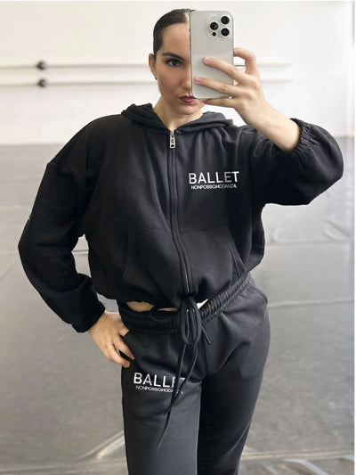 ZIP OVER CON LACCI - BLACK - Non Posso, Ho Danza.