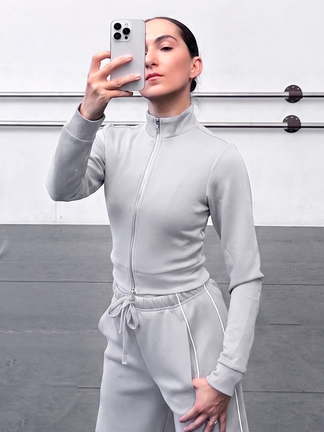 ZIP SLIM MICRO SCUBA GRIGIO PERLA PERSONALIZZABILE • NEW IN 2026 - Non Posso, Ho Danza.