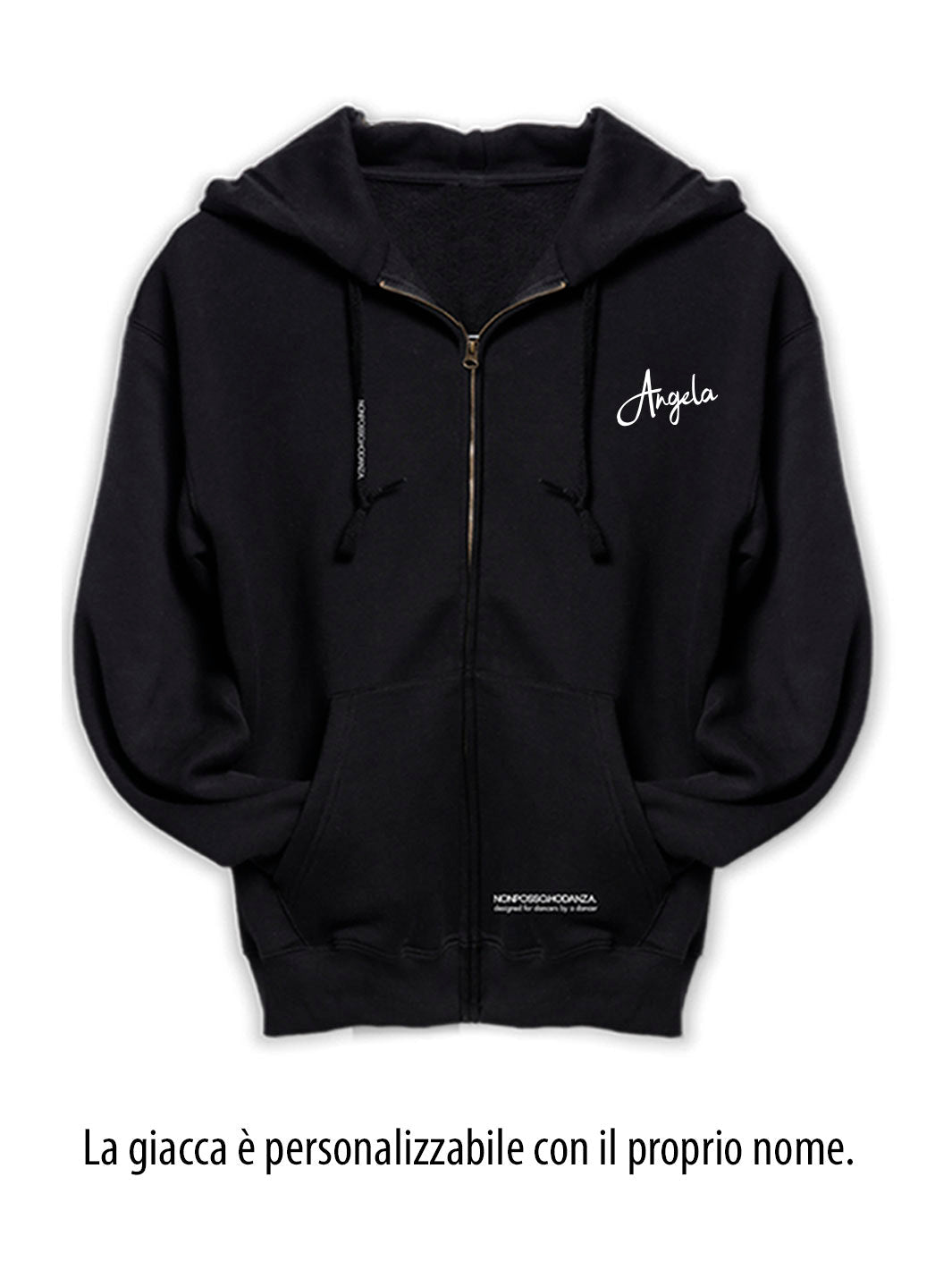 Felpa Con Cappuccio Personalizzabile Uomo/Donna - Zip Frontale, Stampa Fronte E Retro | 100% Cotone - Foto 4