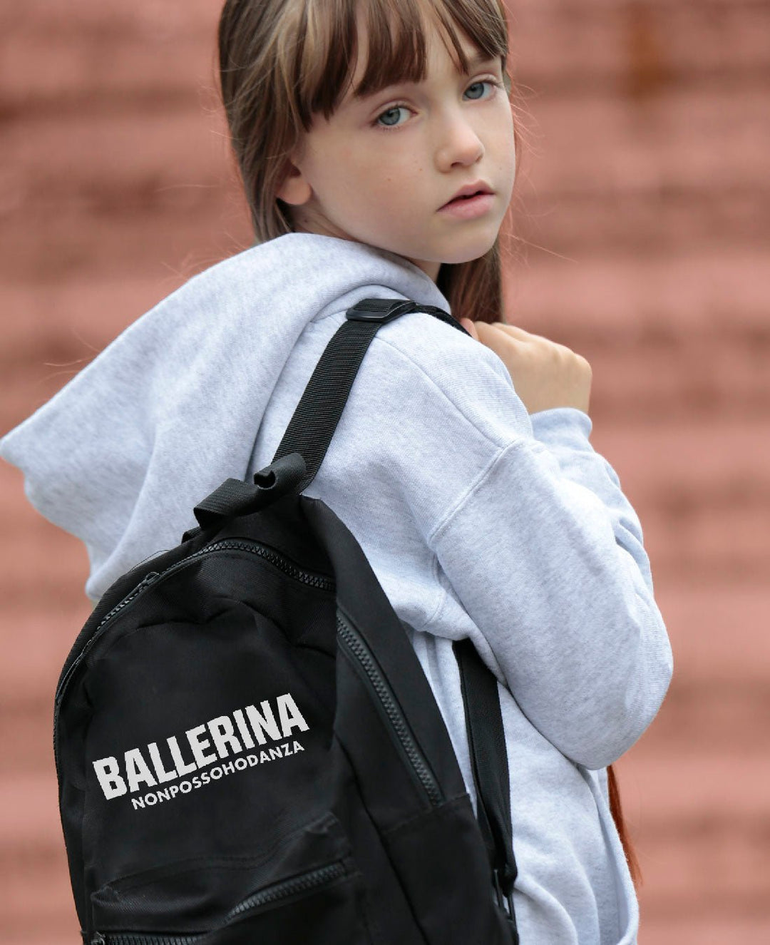 FELPA ZIP bambina BALLERINA GREY MELANGE