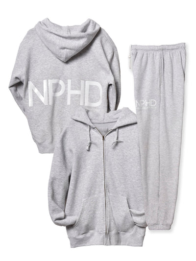 NPHD Grey melange Logo white Personalizzabile - Non Posso, Ho Danza.