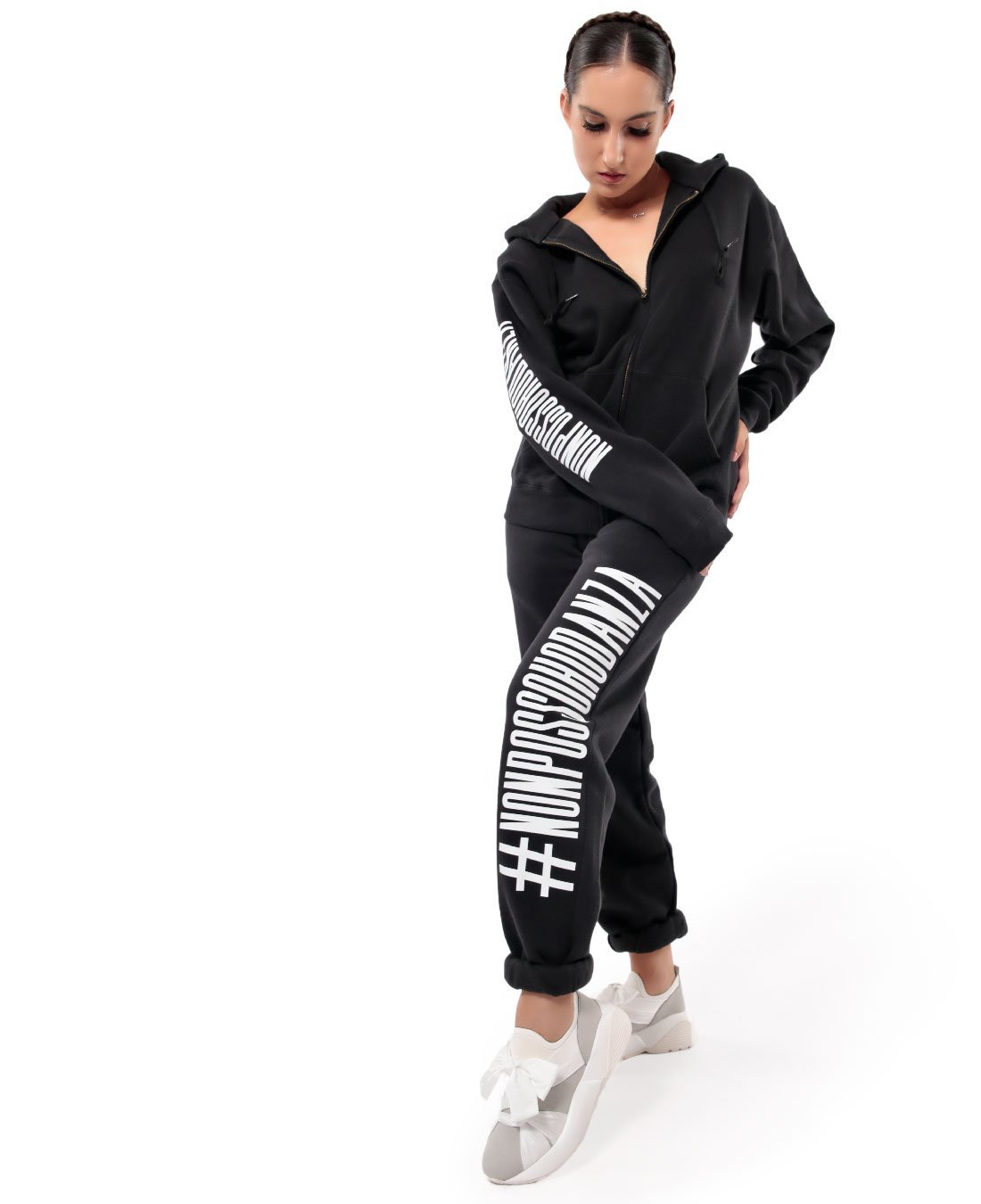 PANTALONE FELPA ALVIN BLACK HASTAG Non Posso, Ho Danza.