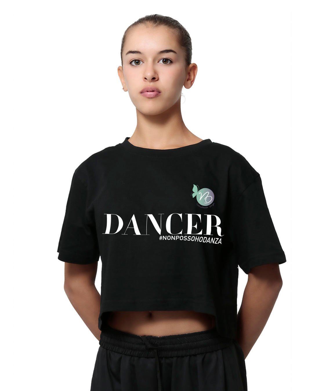 TEE DANCER SHORT BLACK - Non Posso, Ho Danza.